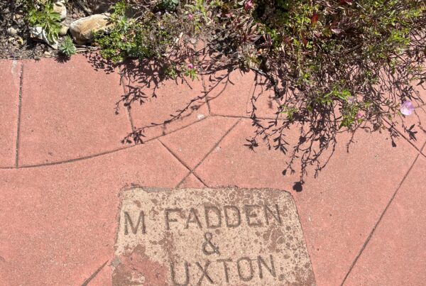Burlingame Sidewalk McFadden & Buxton stamp